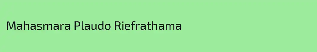 Mahasmara Plaudo Riefrathama